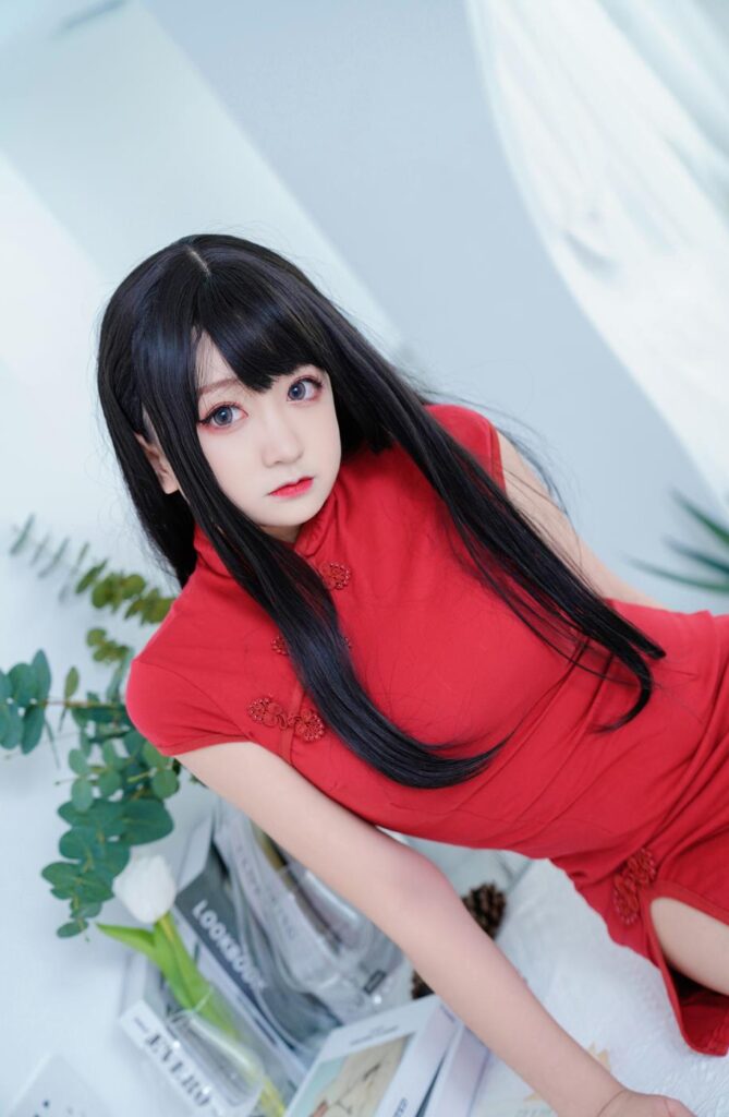 网紅Coser@-桃夭葵 红旗袍 [41P]-私房物语论坛-在线美图-集图萌