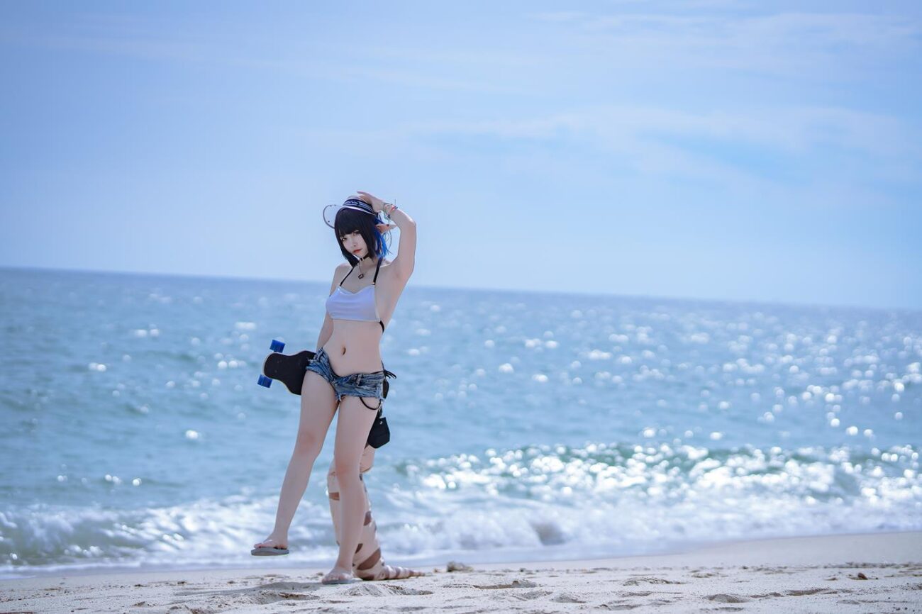 二佐Nisa – 方舟 森蚺泳装[22P]-Cosplay论坛-在线美图-集图萌