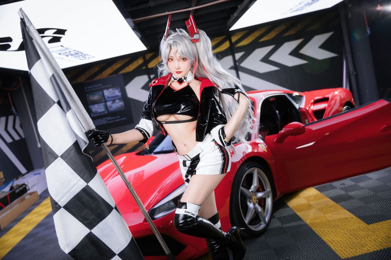 瓜希酱  & Momoko葵葵 碧蓝航线-欧根&企业-赛车女郎[58P]-Cosplay论坛-在线美图-集图萌