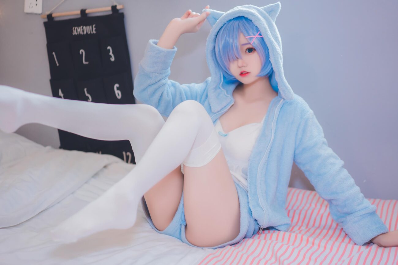 猫君君MaoJun – 雷姆猫耳睡衣[29P]-Cosplay论坛-在线美图-集图萌