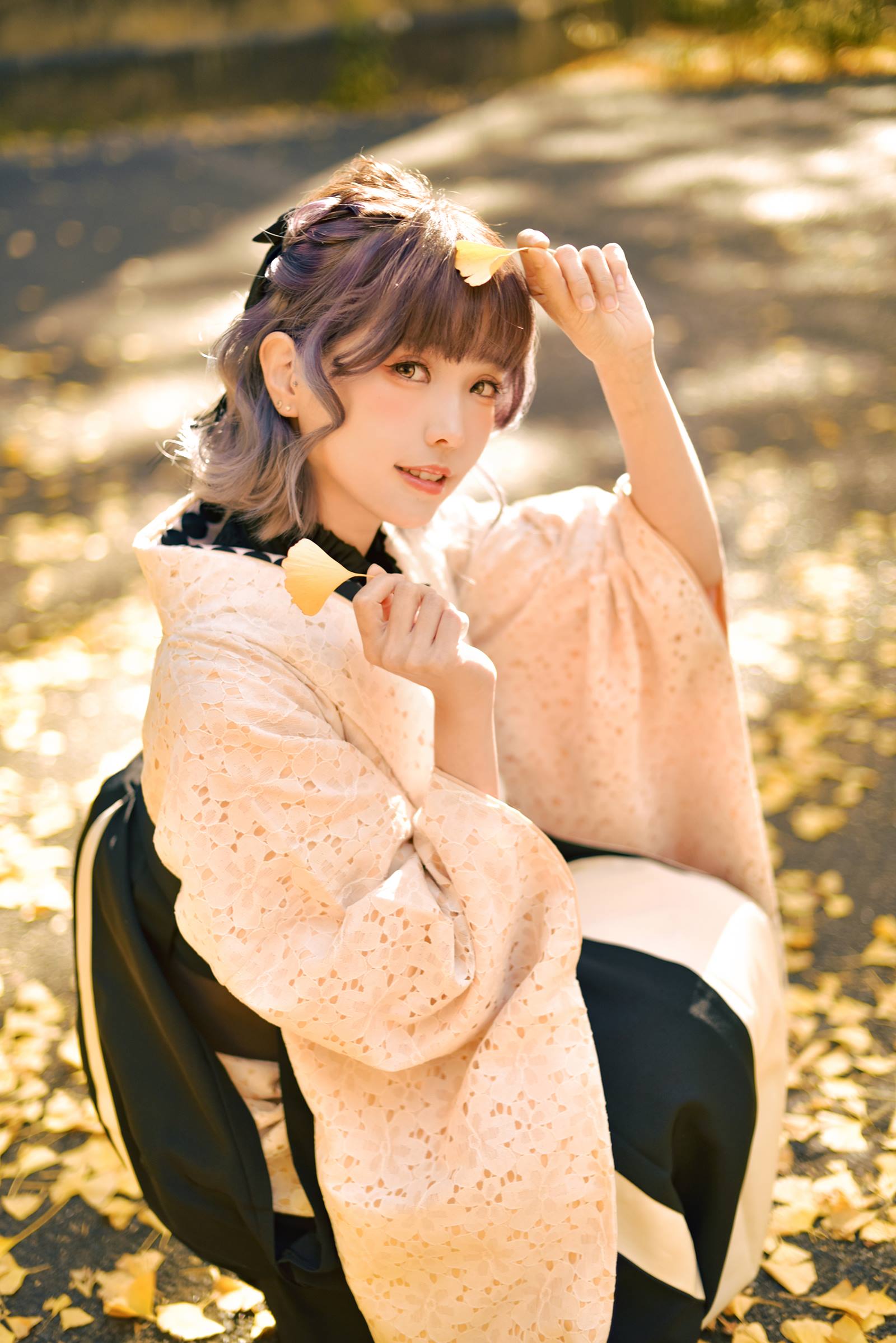 Ely_eee(ElyEE子)  – Ginkgo Hakama[38P/2V/168MB]-集图萌