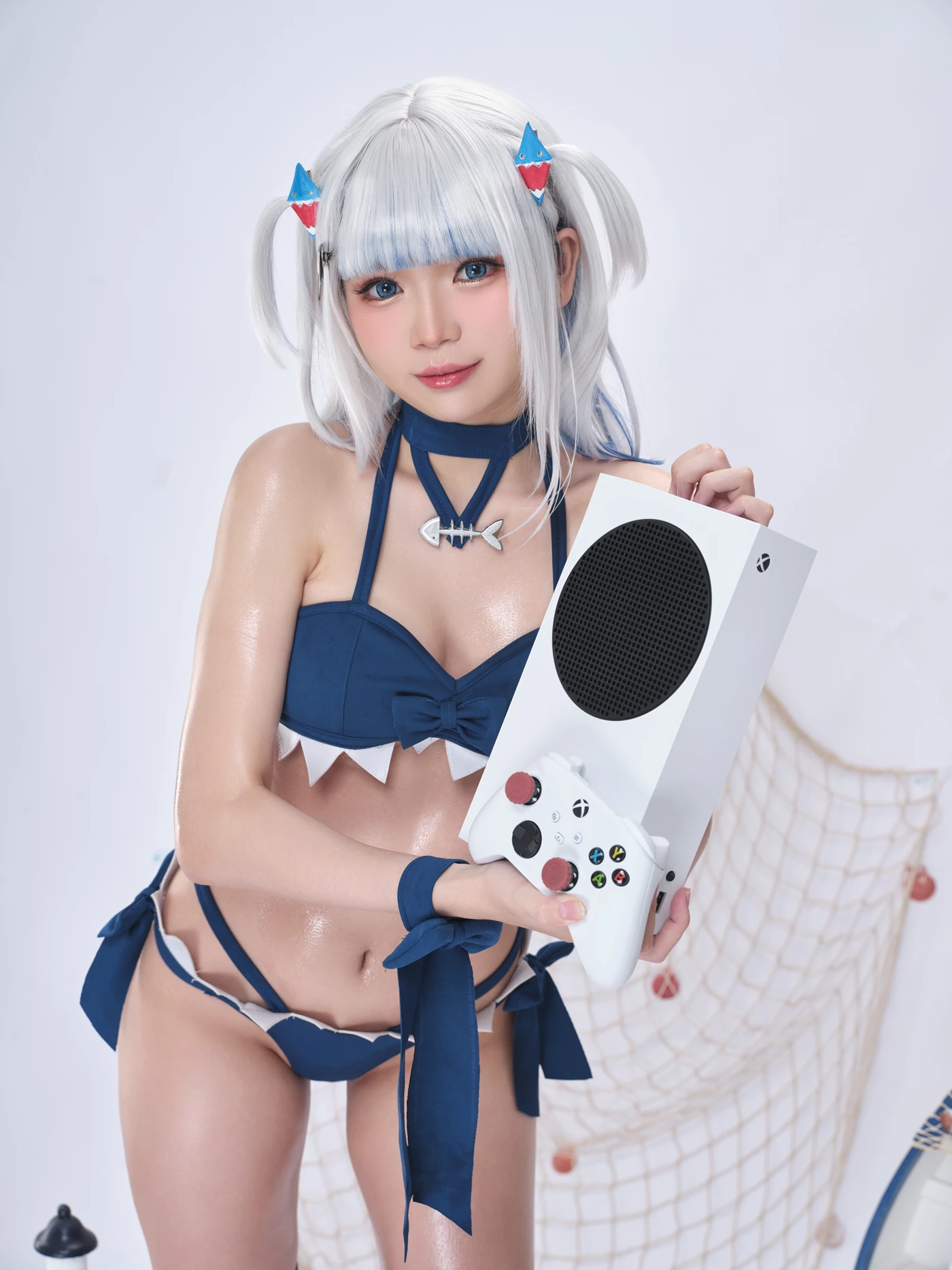 ZinieQ NO.042 – Hololive Gawr Gura Swimsuit[25P/2V/638MB]-集图萌
