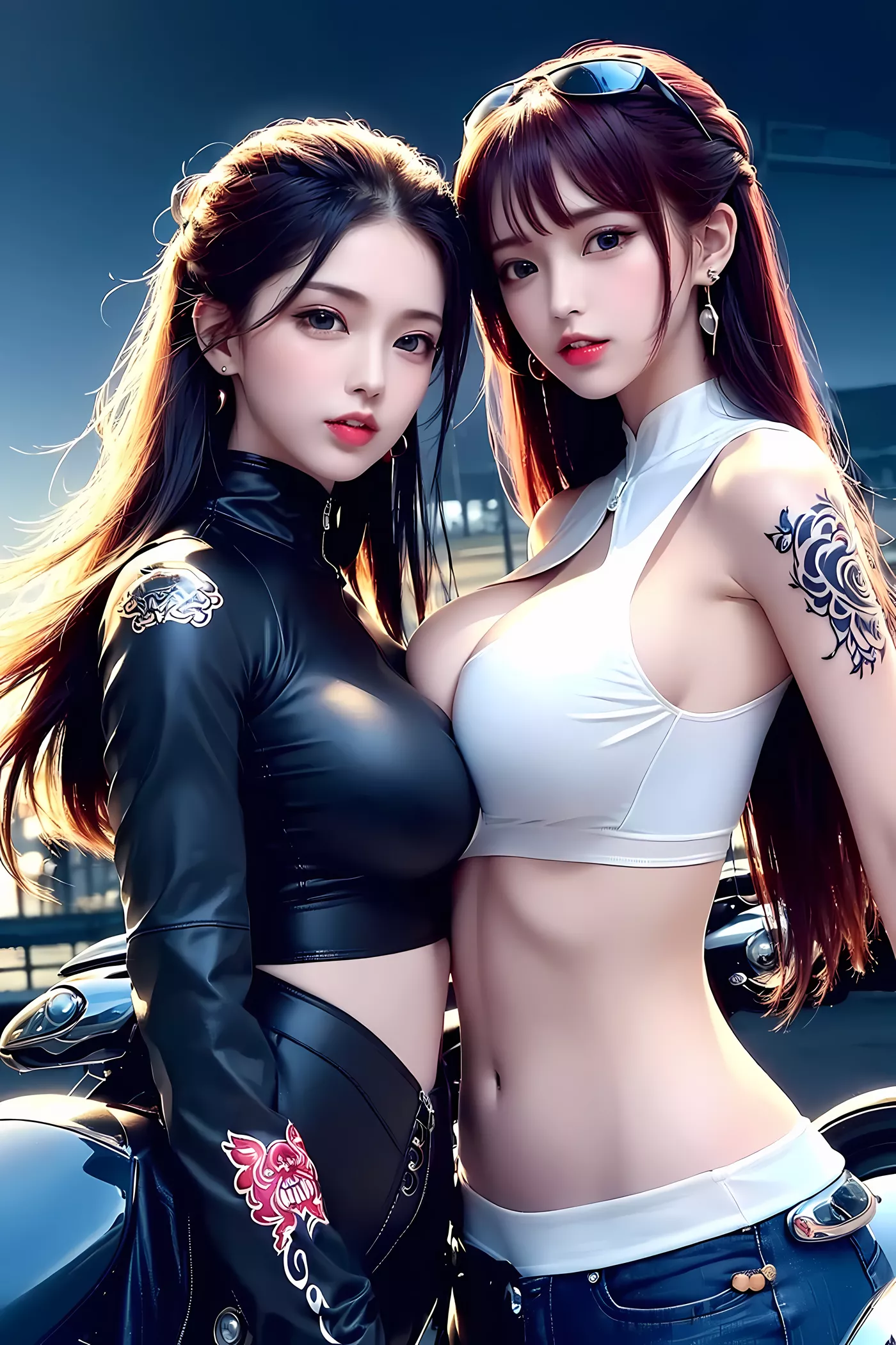 AI绘画 455 机车少女[91P/639MB]-集图萌