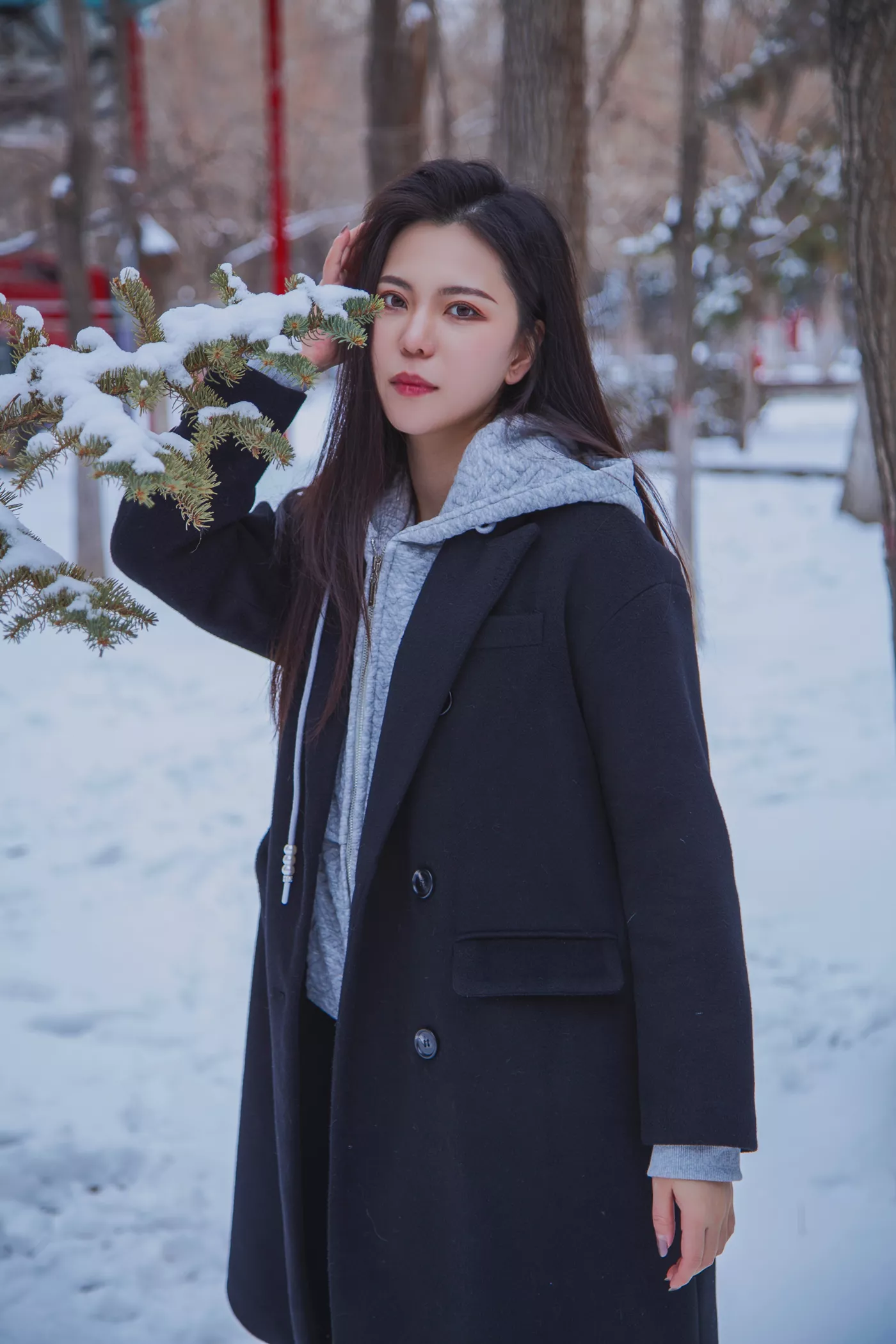 [织梦映像]NO.060 踏雪无痕-首次雪景拍摄，天寒地冻[300P/1V/3.58GB]-集图萌